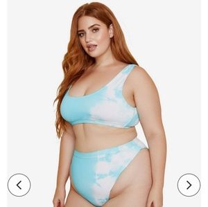 Dippin' Daisy's 2 piece Swimsuit Plus 1X Tie Dye New